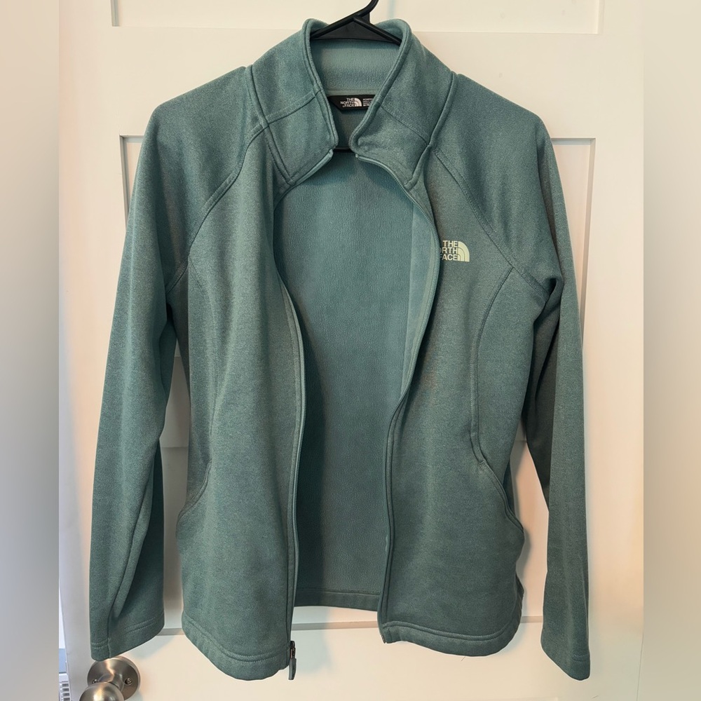The North Face Womens Agave Full Zip Jacket Soft Slim fitting EUC Medium Green